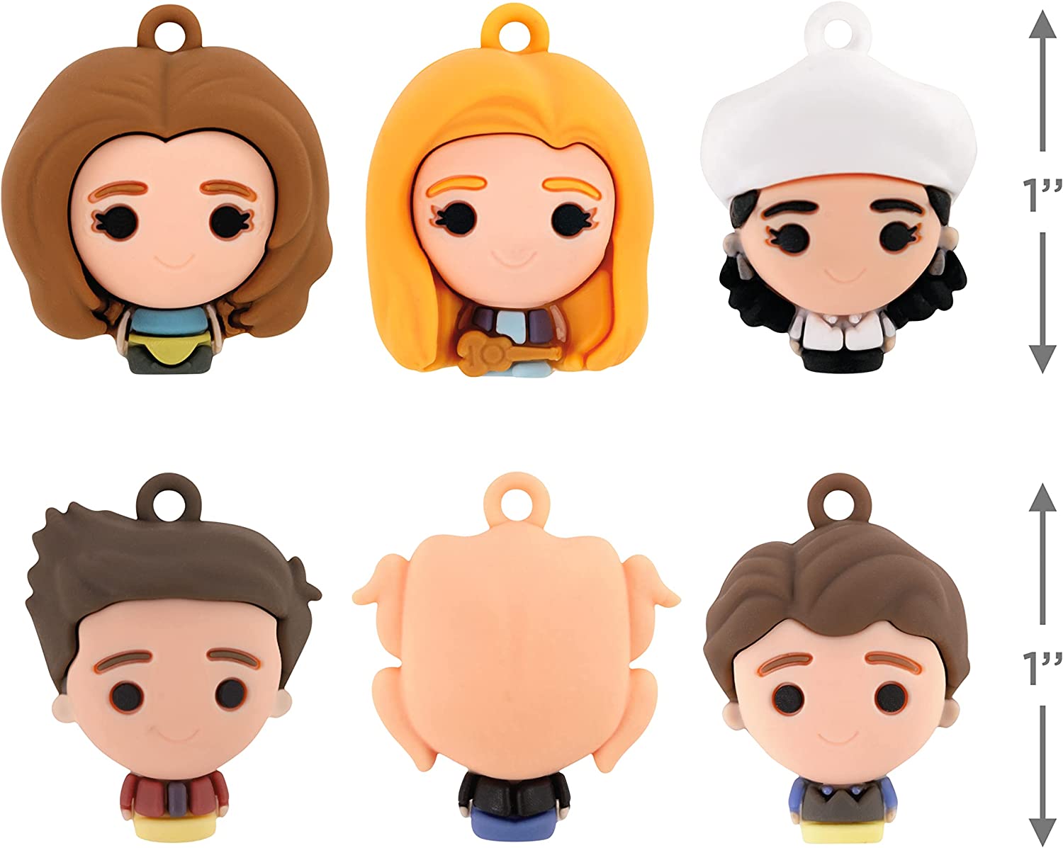 2023 Friends set of 6 Miniature Hallmark Ornaments Hooked on Hallmark